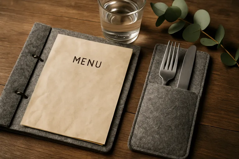 Milieuvriendelijke opties met vilt en waspapier